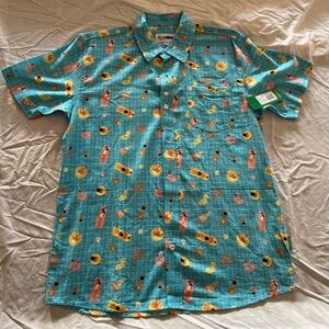 NWT TIPSY ELVES Hawaiian BUTTON DOWN SUMMER POOL PARTY SIZE M